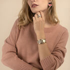 Girafe Ring, Gold finish, Sun / Navy blue image number 3
